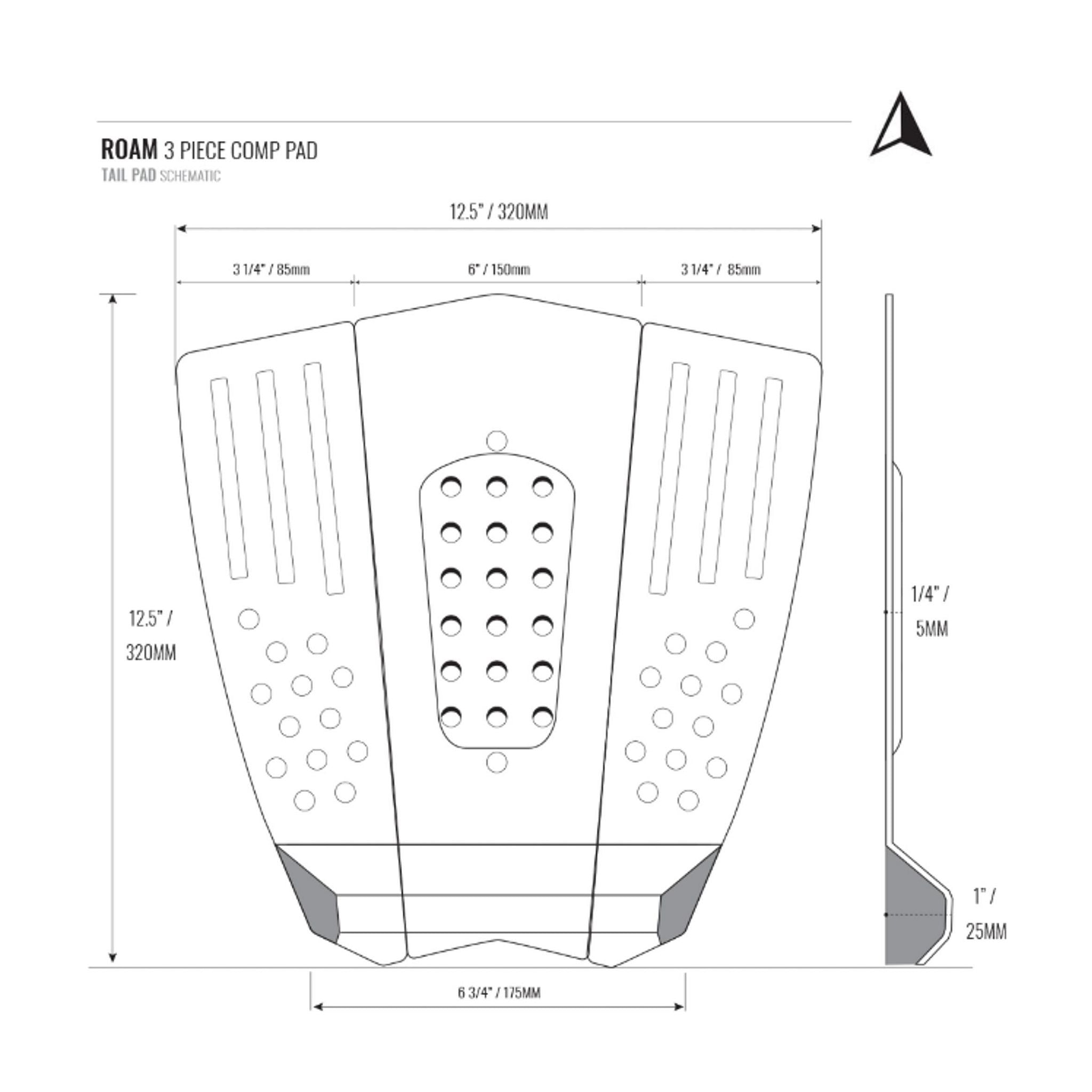 ROAM Footpad Deck Grip Traction Comp Pad Sand
