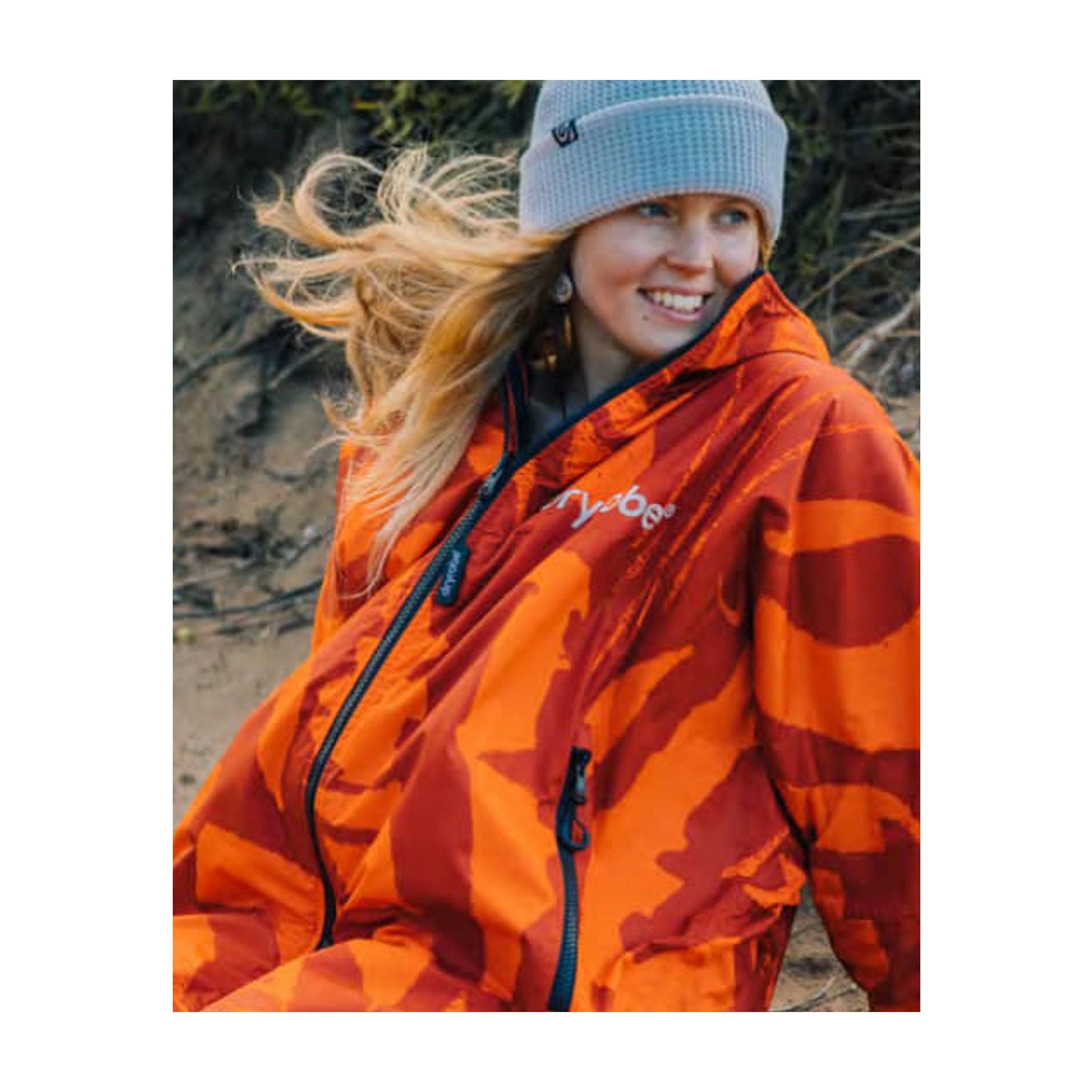 DRYROBE Advance Long-Sleeve Mosaic Palm XL Orange Adult