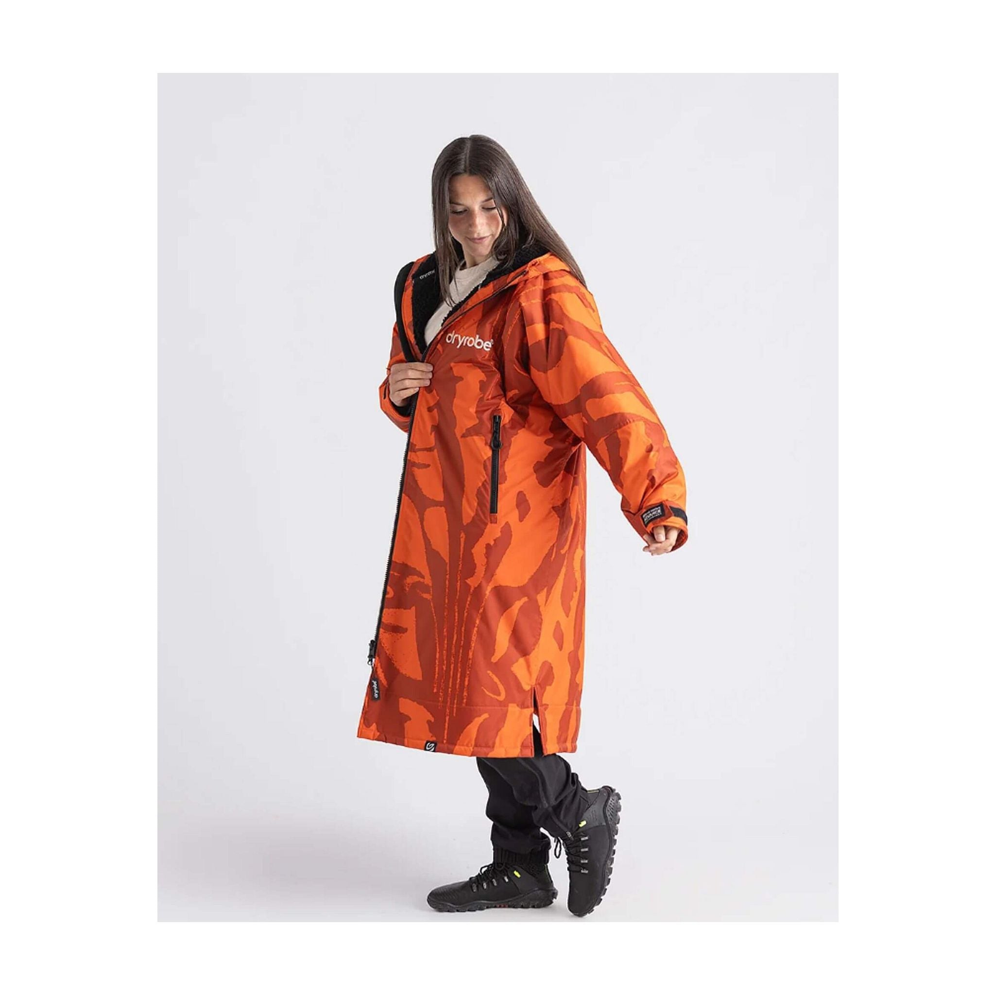 DRYROBE Advance Long-Sleeve Mosaic Palm XL Orange Adult