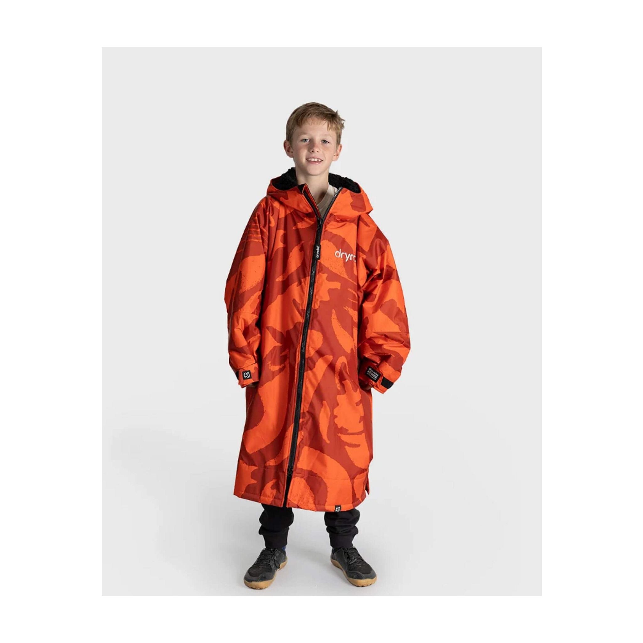 DRYROBE Advance Long Sleeve KIDS Mosaic Palm 10-13 Orange