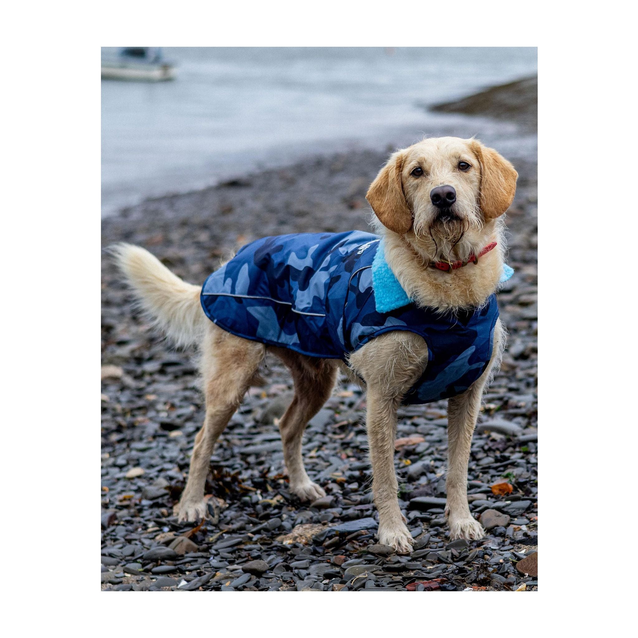 DRYROBE Dog Coat. Blue Camo. XXXL Dogs