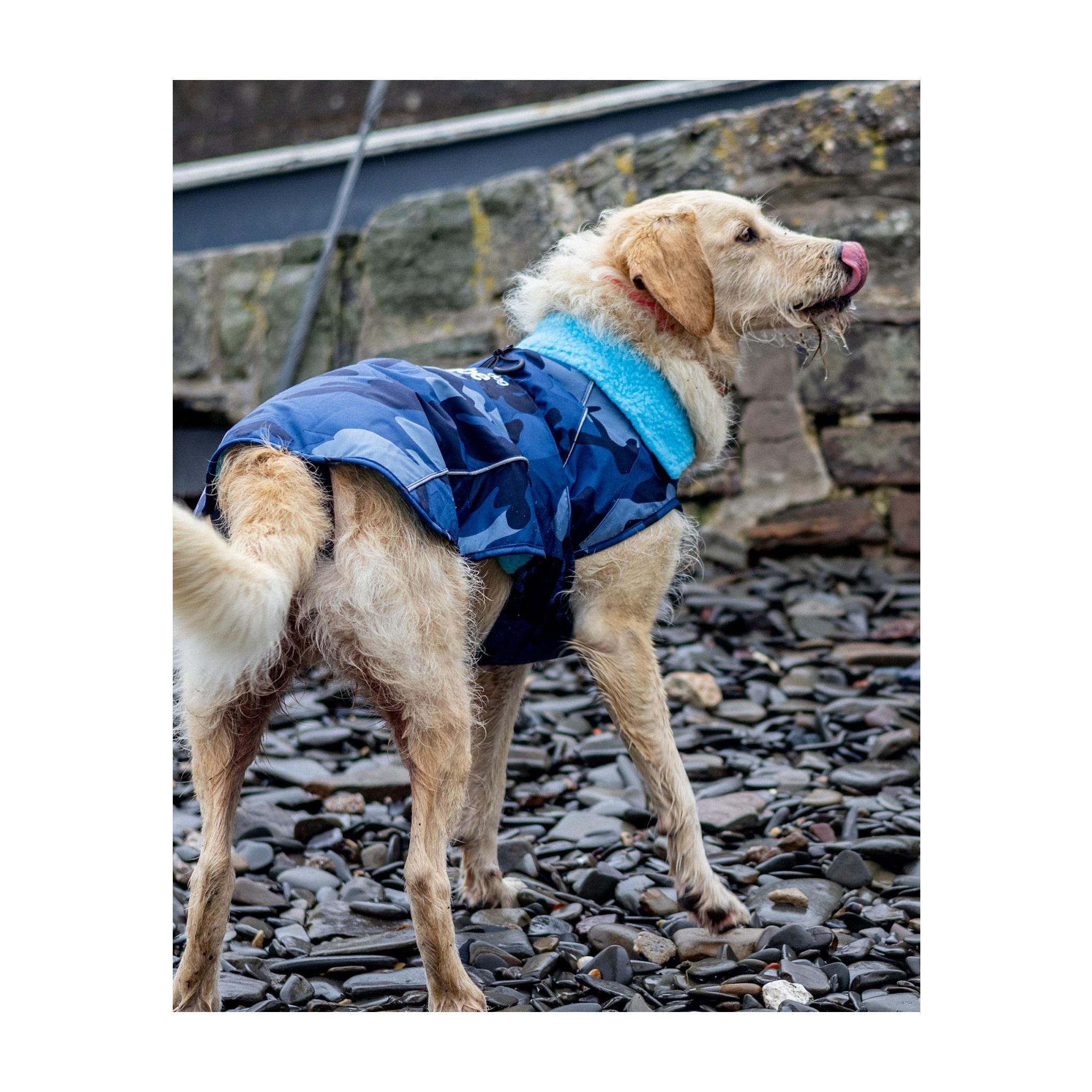 DRYROBE Dog Coat. Blue Camo. XXXL Dogs