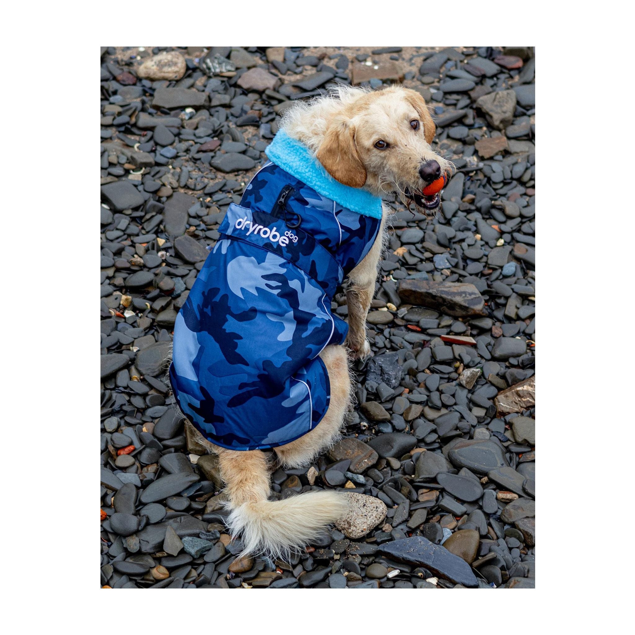 DRYROBE Dog Coat. Blue Camo. XXXL Dogs