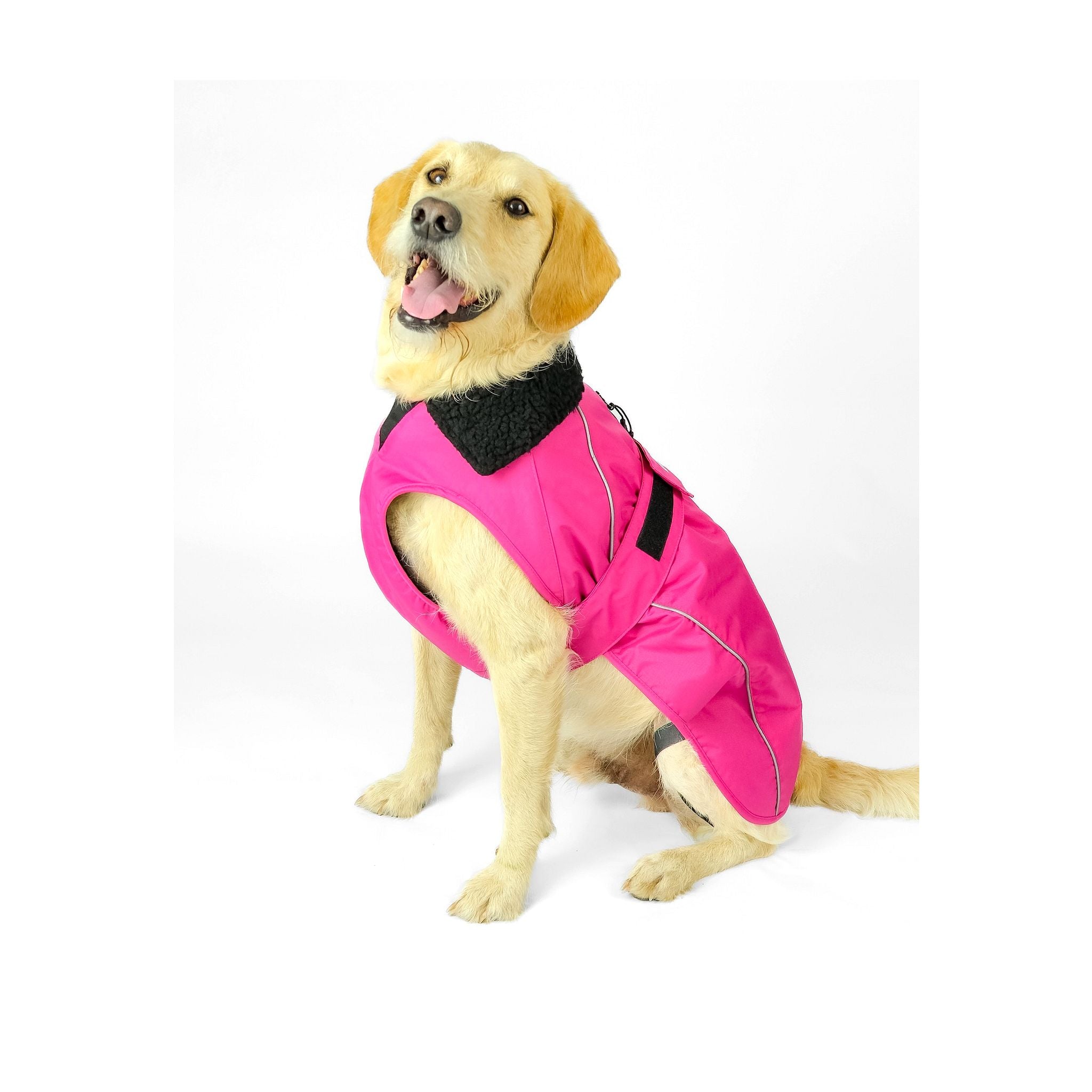 DRYROBE Dog Coat. Pink and Black. XXXL Dogs