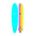 GO Surfboard Safety Soft Pro 9.0 Blue Rainbow