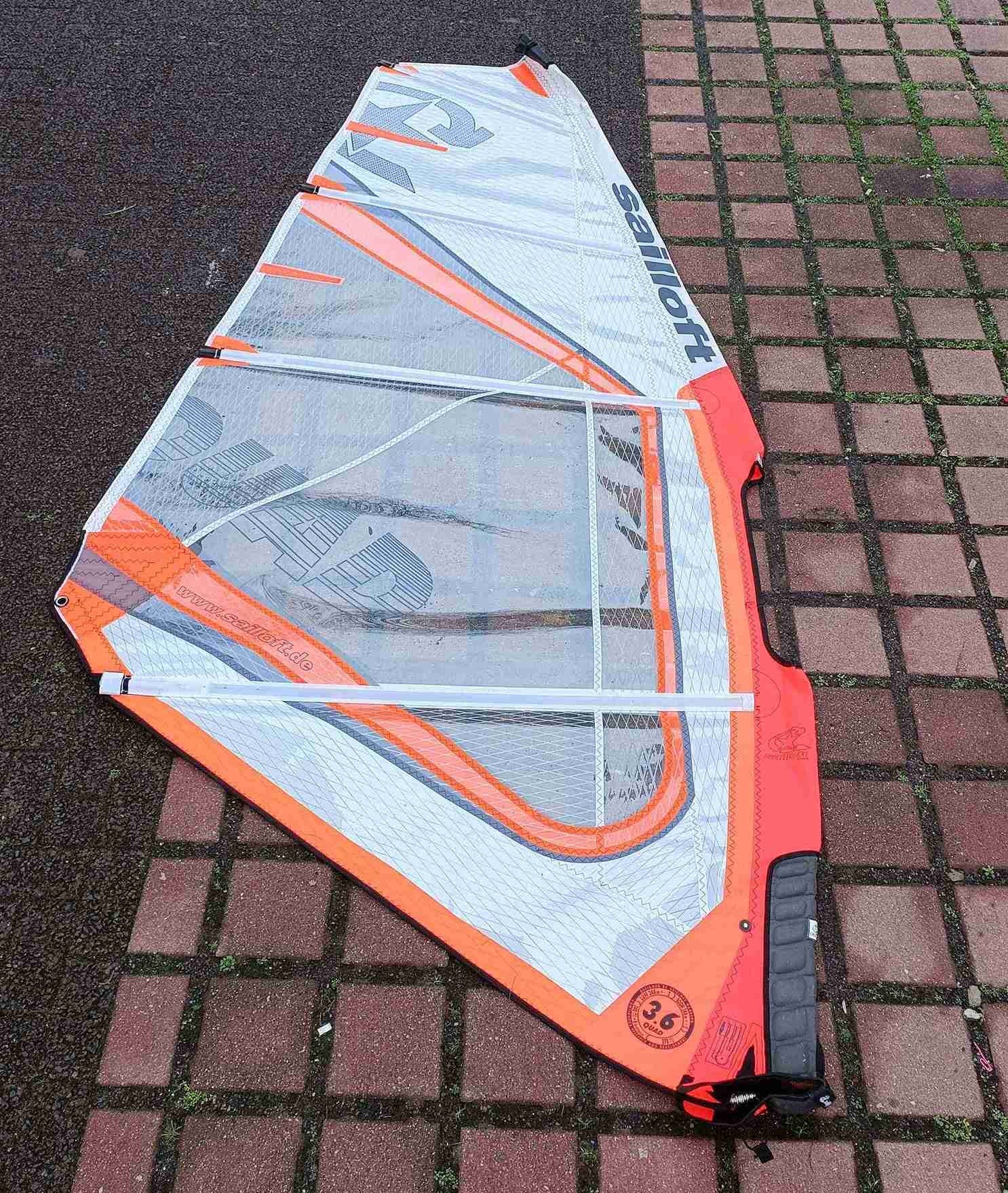 windsurf sailloft segel quad 2024 3.6 gebraucht