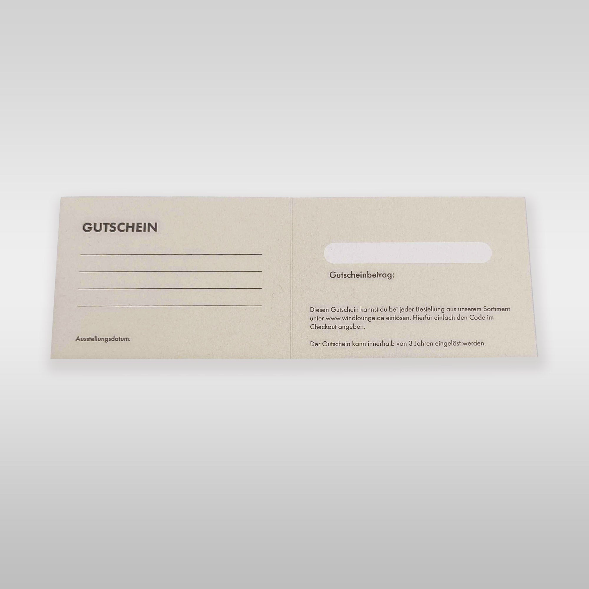 wind lounge voucher card