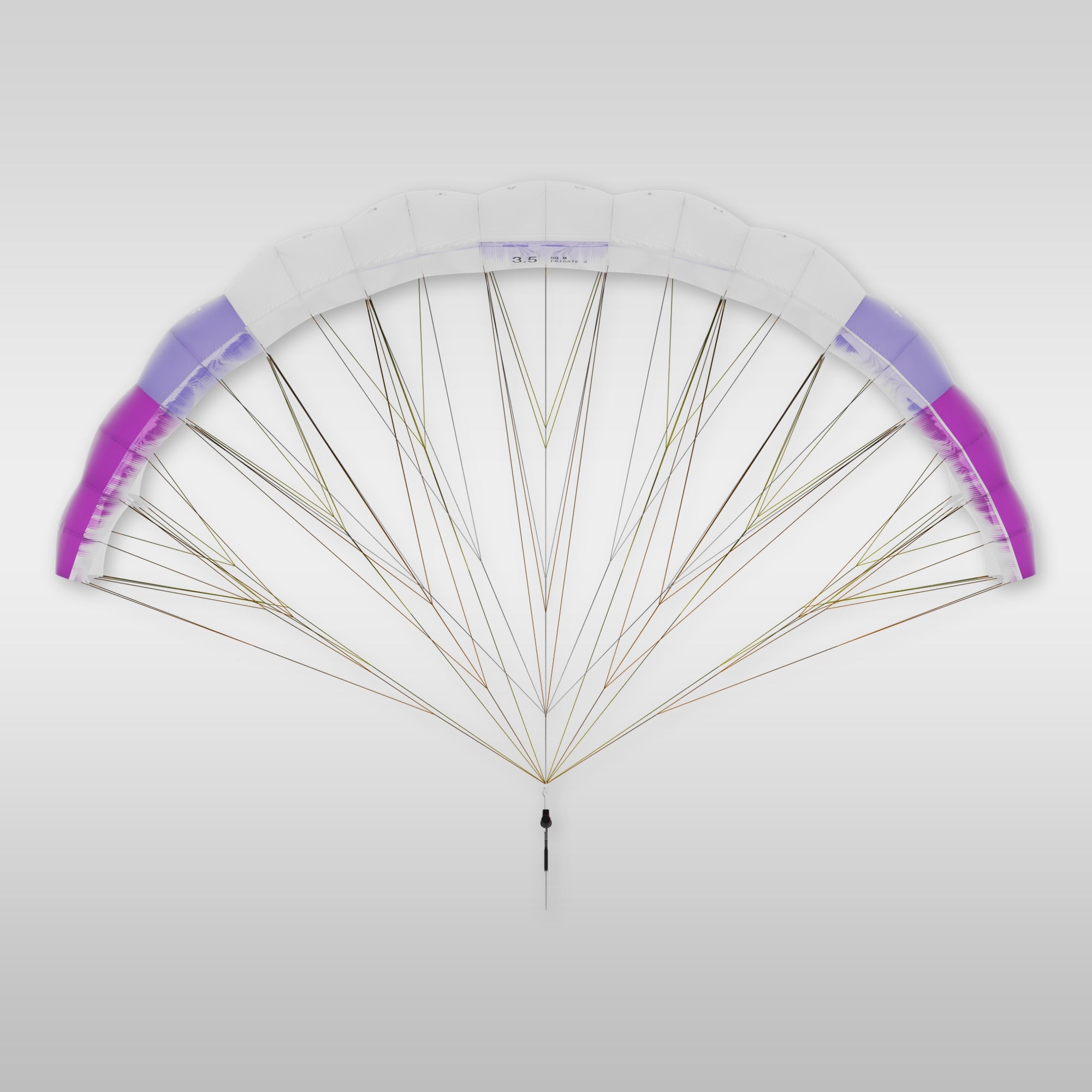 parawing wing for downwinding foiling