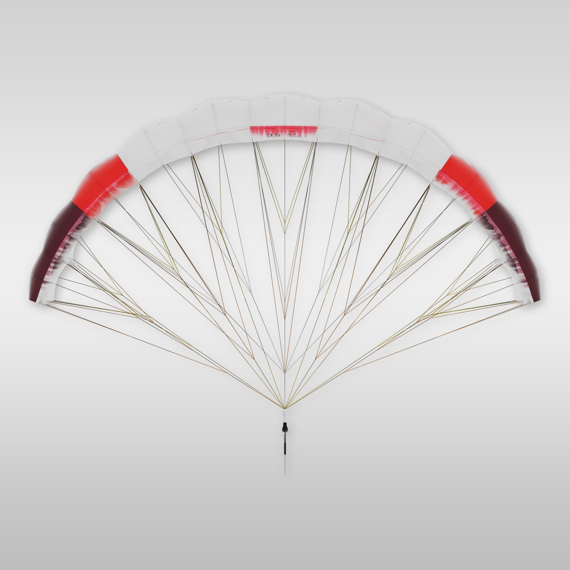 parawing wing for downwinding foiling