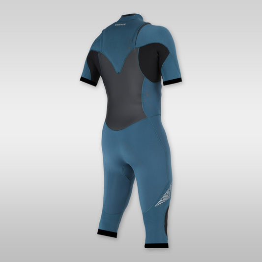 soöruz guru wind blue 4/3mm frontzip kurzarm neopren-springsuit herren