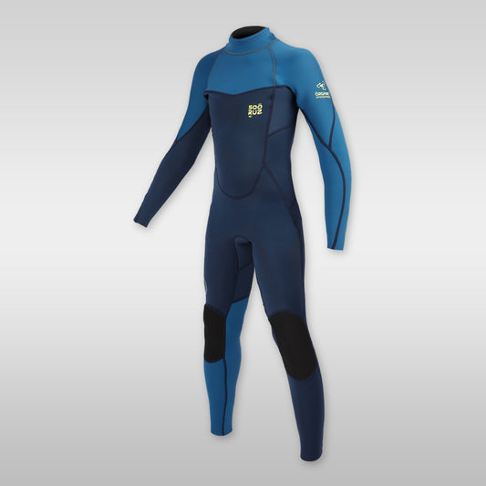 soöruz fly+ navy 4/3mm backzip neoprenanzug kids