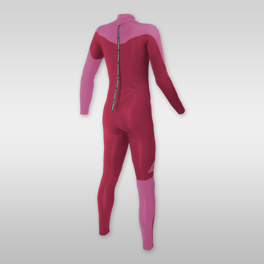soöruz fly+ pink 4/3mm backzip neoprenanzug kids