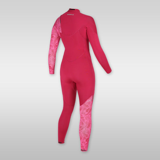 soöruz divine pink 3/2mm chestzip neoprenanzug damen
