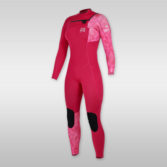 soöruz divine pink 4/3mm chestzip neoprenanzug damen