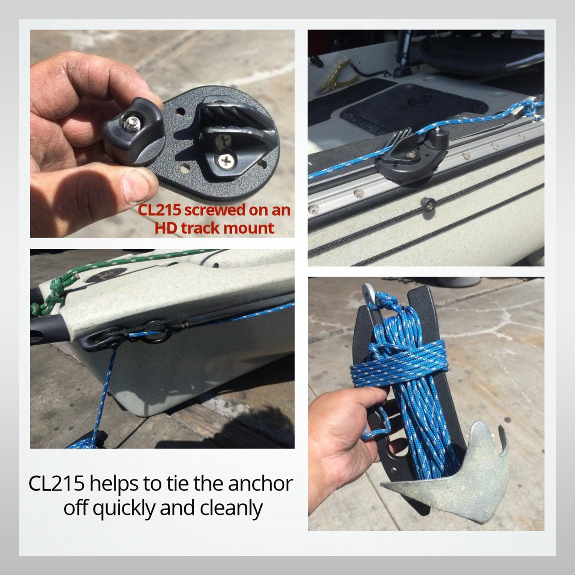 Clamcleat Cl215 Cleat line lok klemme windsurf boating