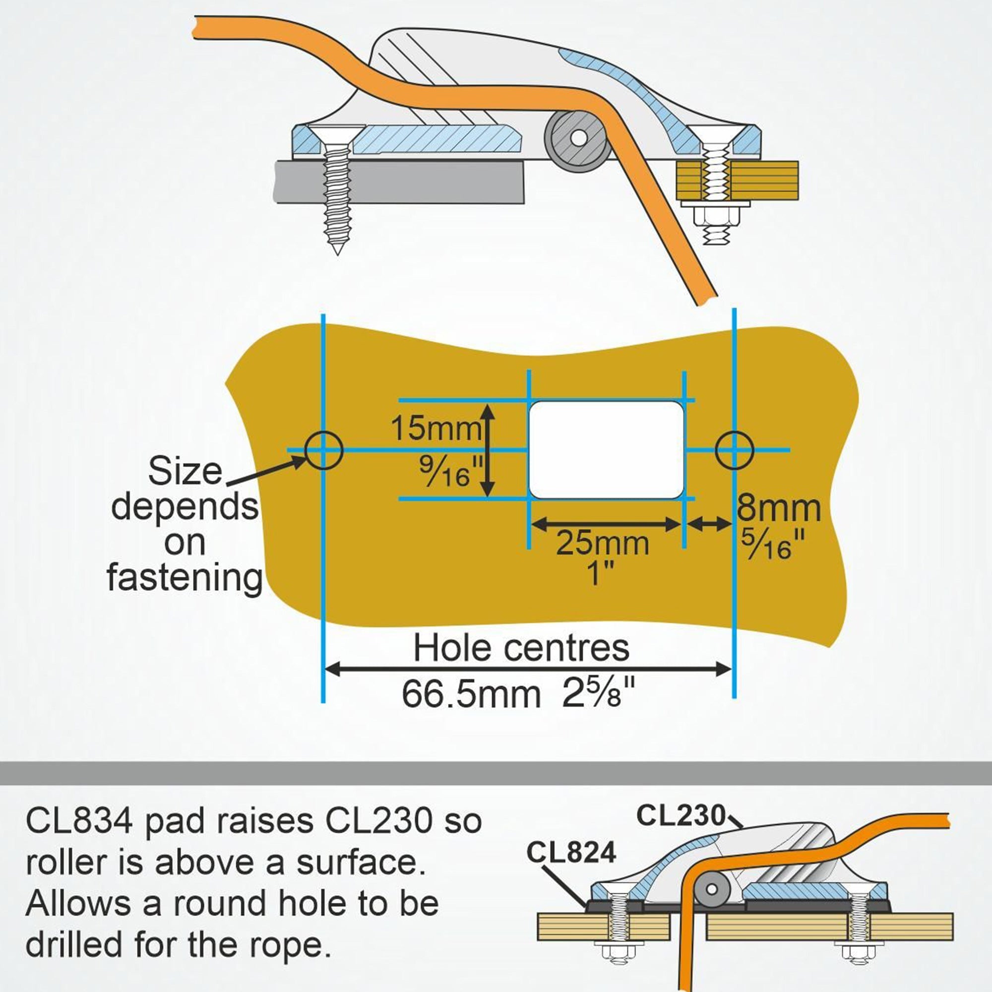 windsurfing windsurf sailing boating cleamcleat clamp CL230