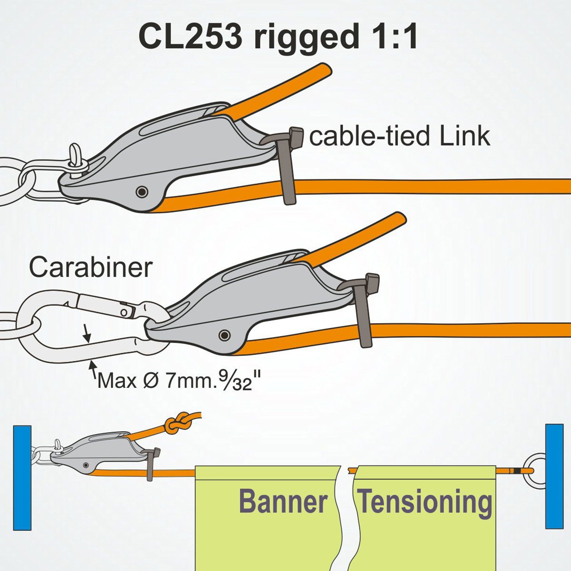 windsurfing windsurf sailing boating cleamcleat clamp CL253