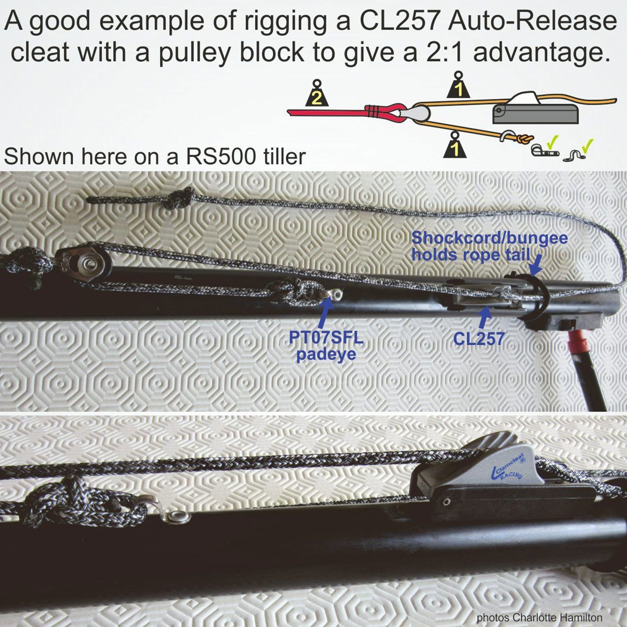 windsurfing windsurf sailing boating cleamcleat clamp CL257 