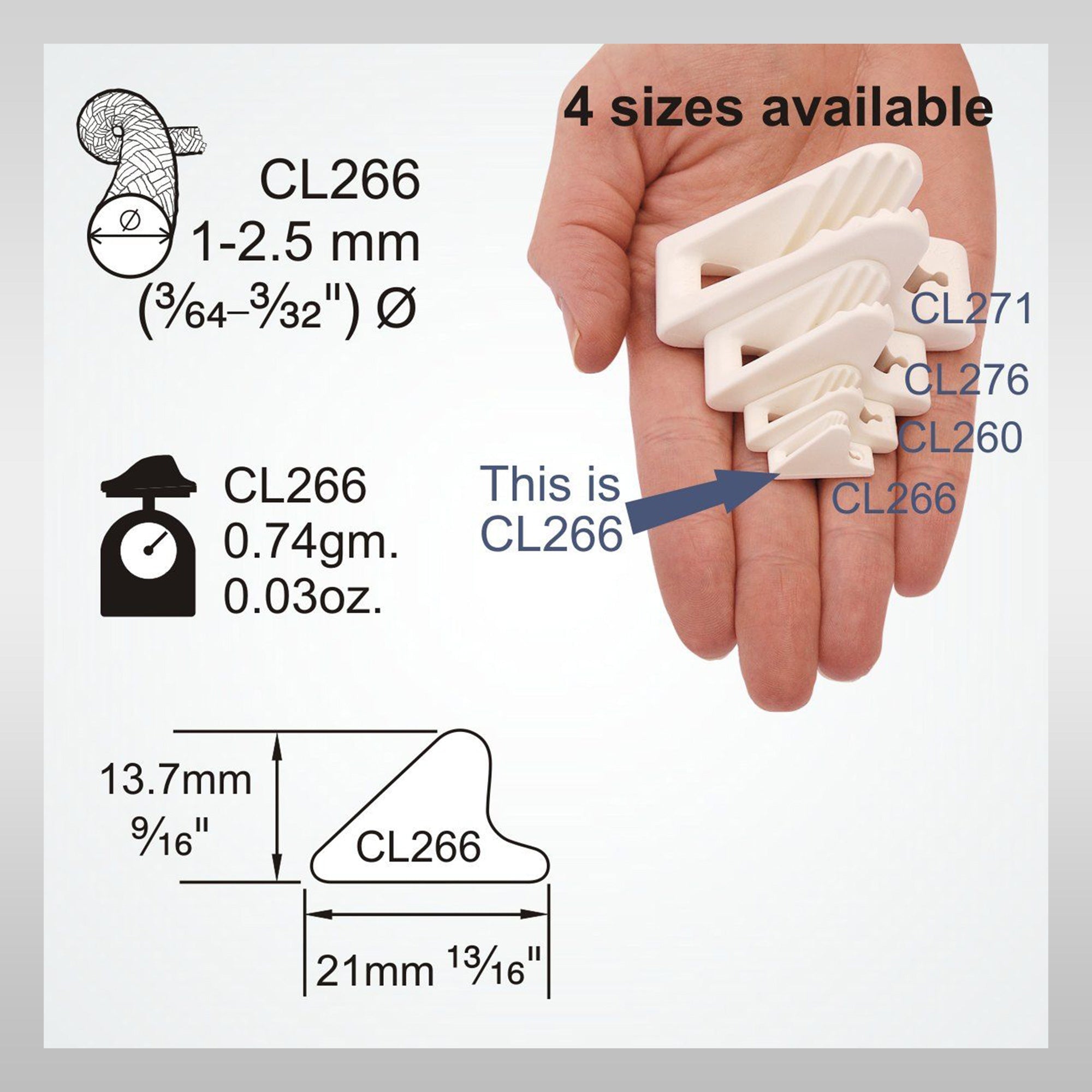 CLAMCLEAT® Line-Lok® Mini CL266 Set