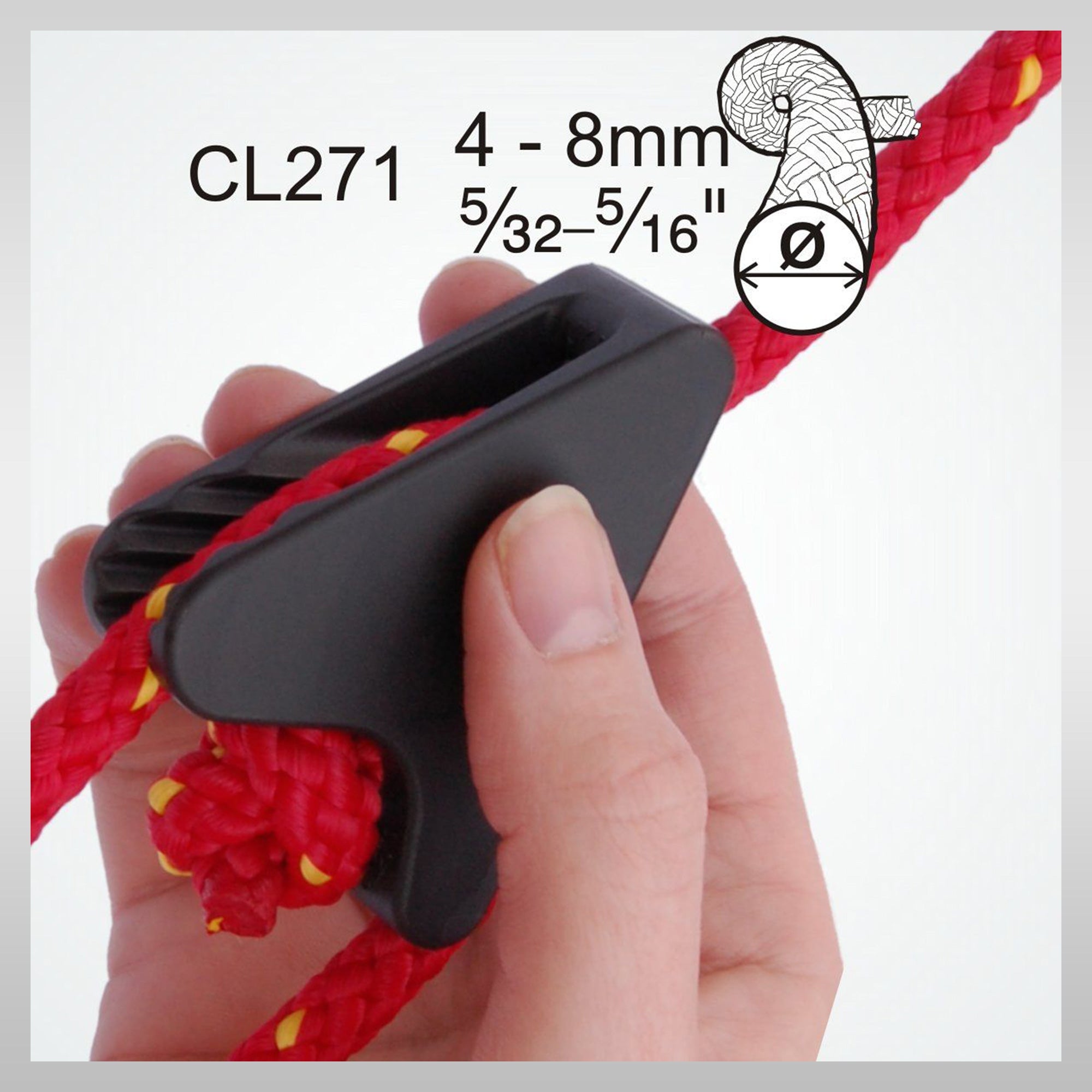 Clamcleat Cl271 Cleat line lok clamp windsurf boating