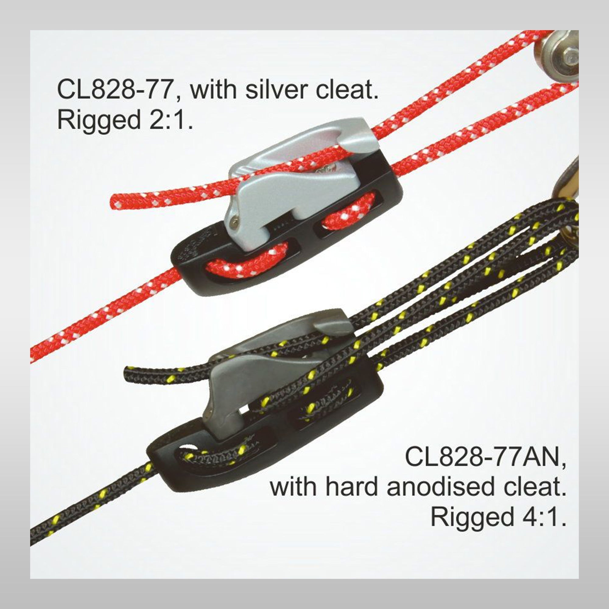 CLAMCLEAT® Side Entry Racing Micros Klemme CL828-77 mit CL277AN