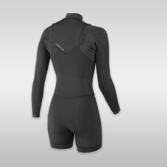 Surfshop windsurfshop Soöruz Neopren Wetsuit Women DIVINE Shorty LS Front-Zip Black