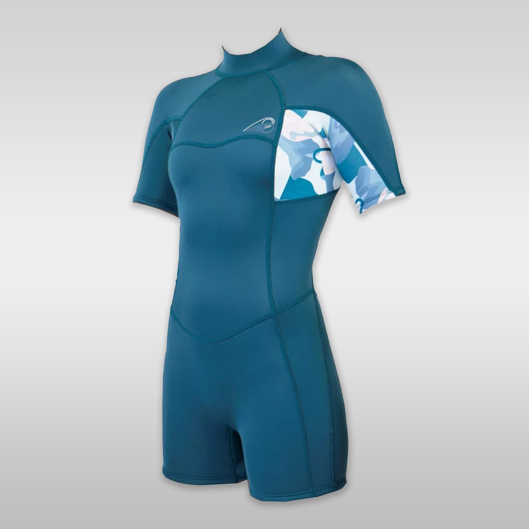 Surfshop windsurfshop Soöruz Wetsuit Wetsuit Women DIVINE Shorty SS Back-Zip Blue