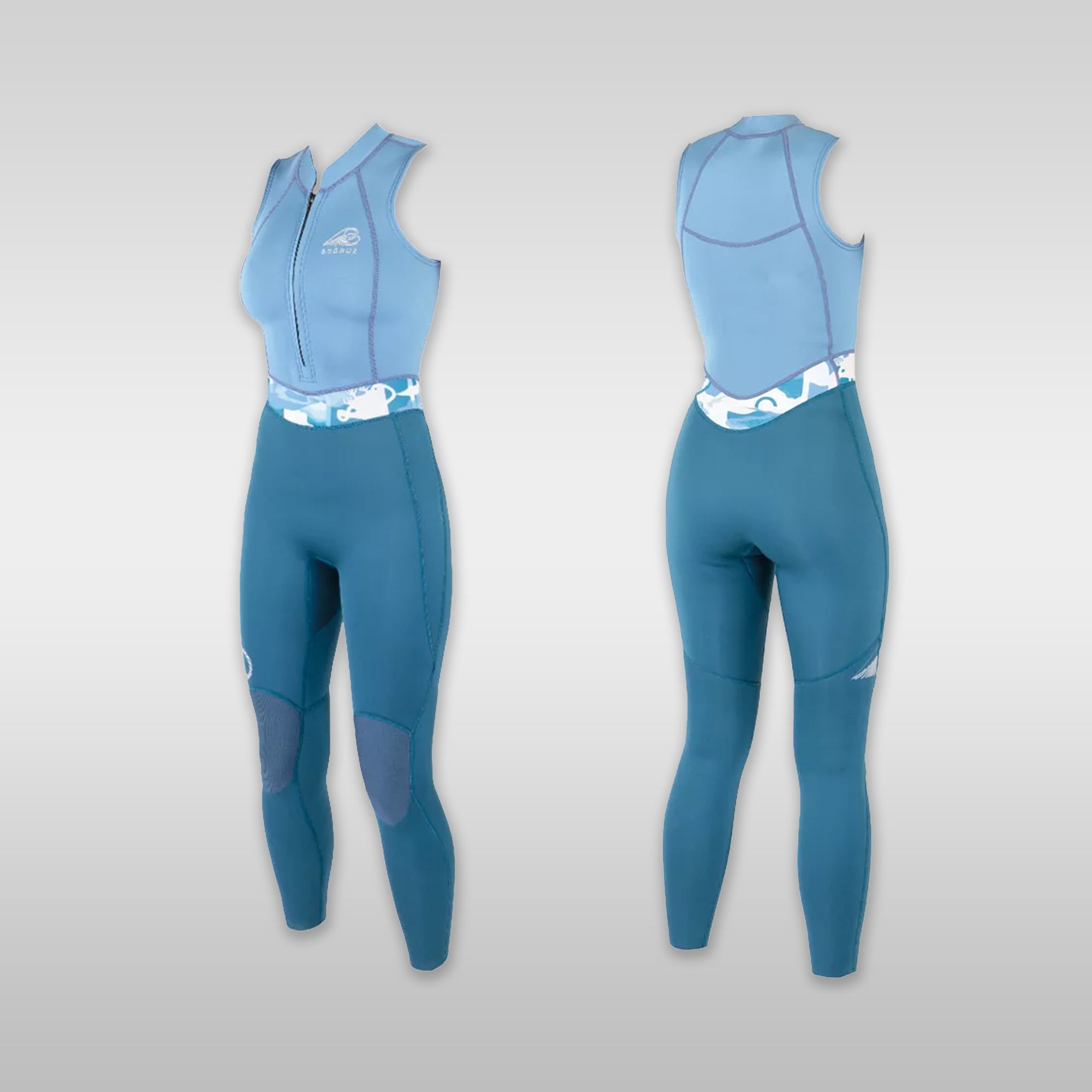 Surfshop windsurfshop Soöruz Wetsuit Wetsuit Women Semidry longJohn Front-Zip Blue