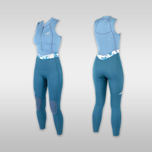 Surfshop windsurfshop Soöruz Neopren Wetsuit Women Semidry longJohn Front-Zip Blue