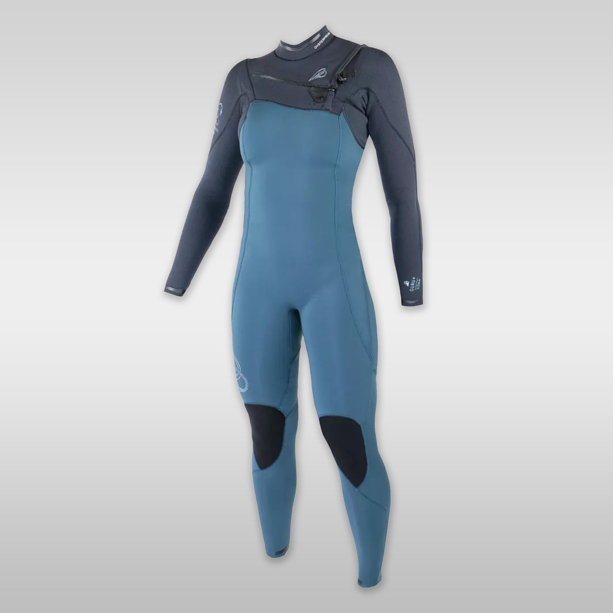 Wetsuit  Pro Surfshop windsurfshop Soöruz Wetsuit Dames Fullsuit GURU Front-Zip Organic Oysterprene Blauw