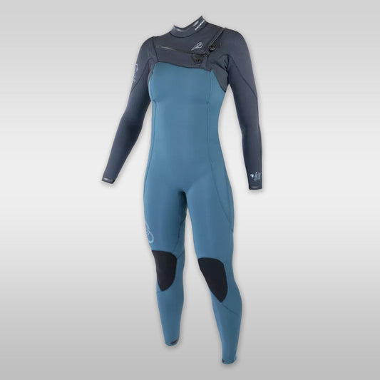 Surfshop windsurfshop Soöruz Neopren Wetsuit Women Fullsuit GURU Pro Front-Zip Organic Oysterprene Blue