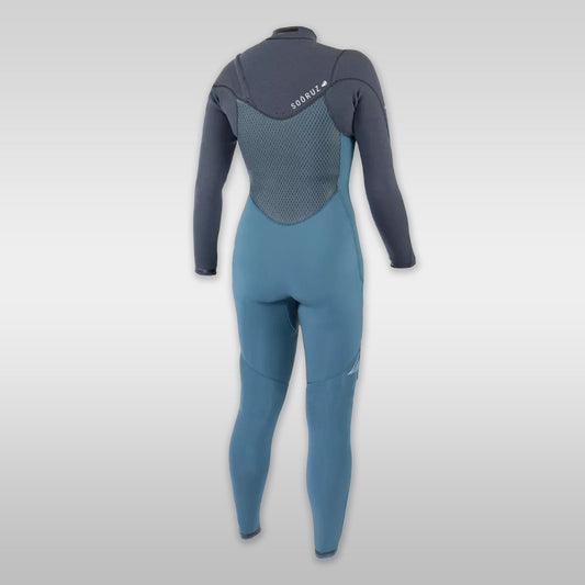 Surfshop windsurfshop Soöruz Neopren Neoprenanzug Wetsuit Women Fullsuit GURU-PRO Front-Zip Organic Oysterprene Blue