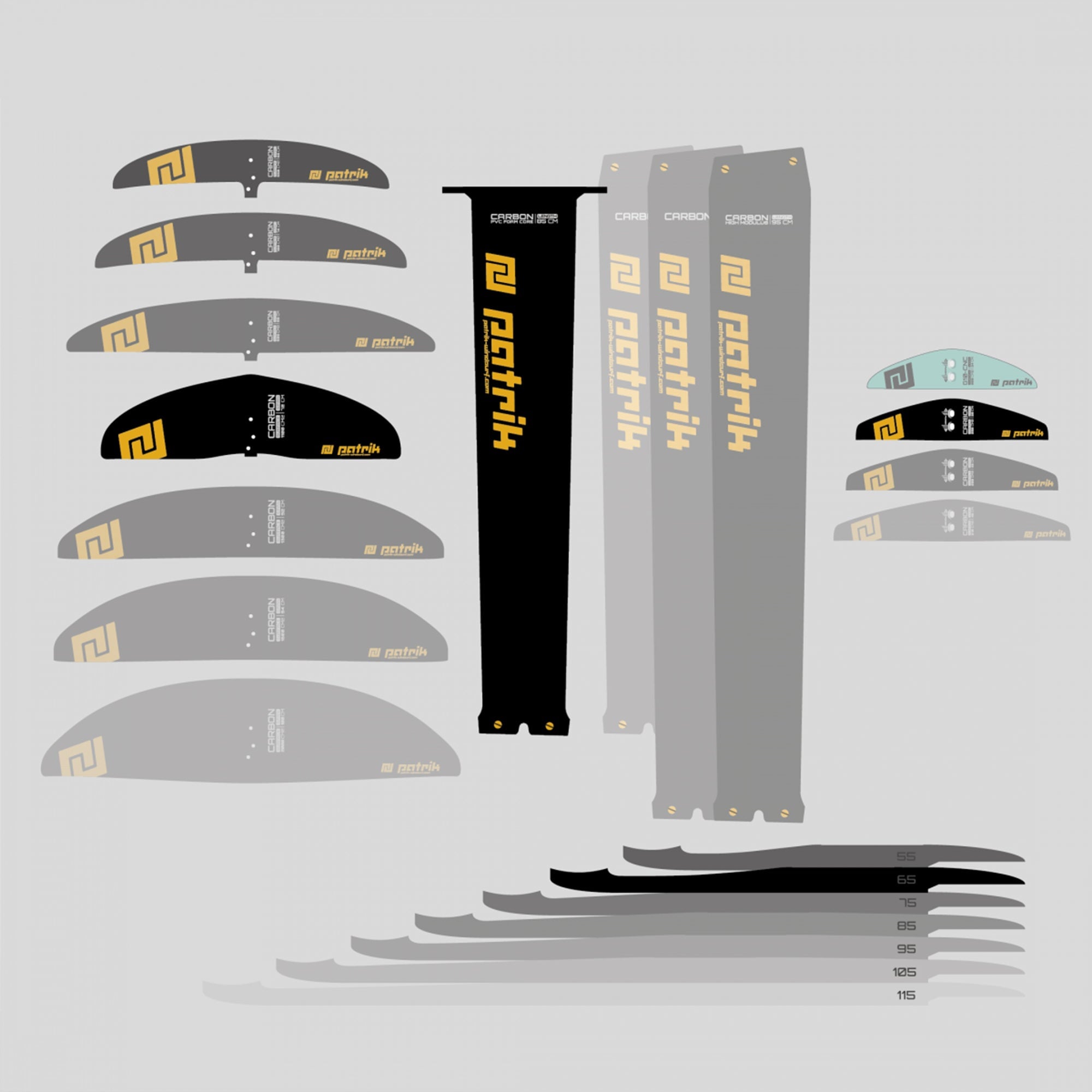 windsurf foiling windfoil wingfoil foil Patrik AIO Foil Set Wave Style