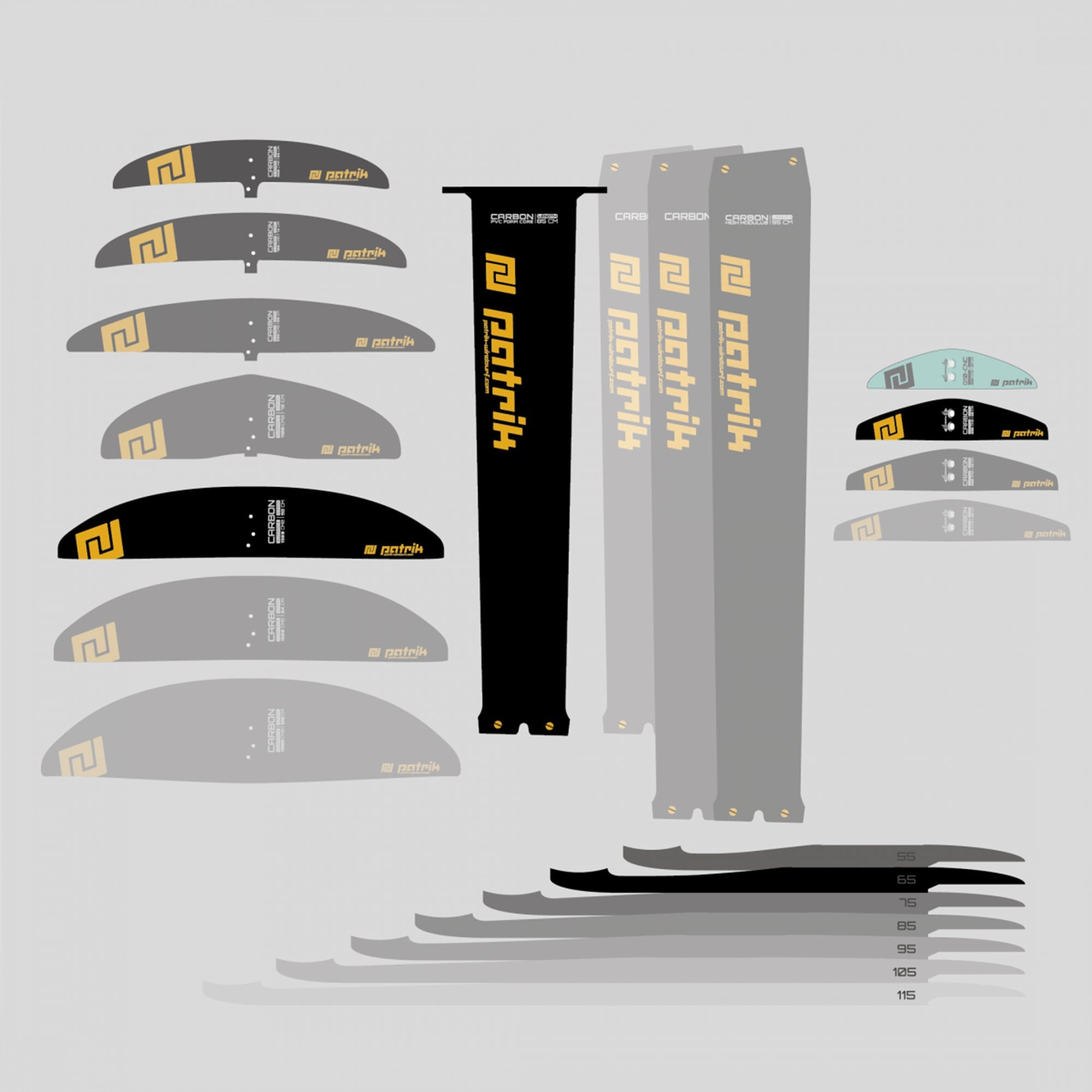 windsurf foiling windfoil wingfoil foil Patrik AIO Foil Set Wave Style