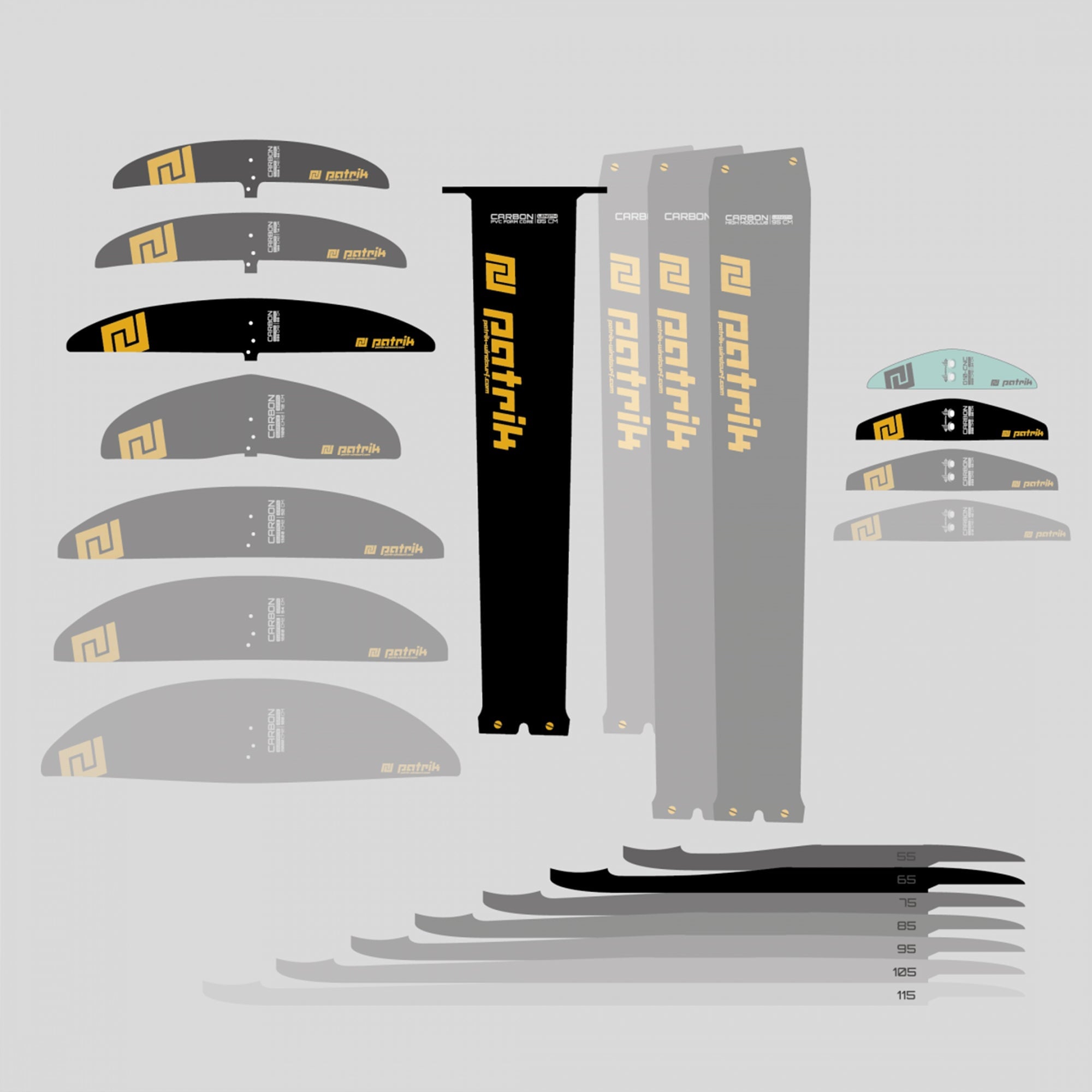 windsurf foiling windfoil wingfoil foil Patrik AIO Foil Set Wave Style