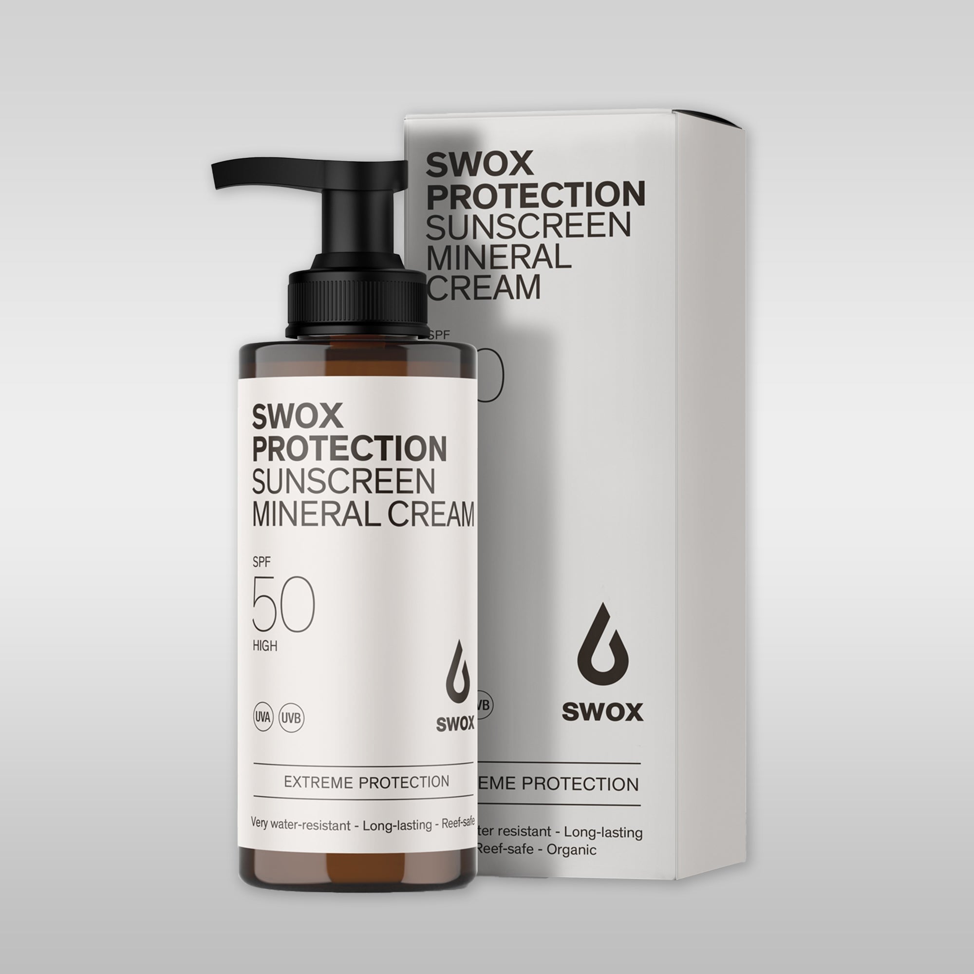 SWOX Sunscreen MIneral Cream Sun Protection SPF50 SPF50