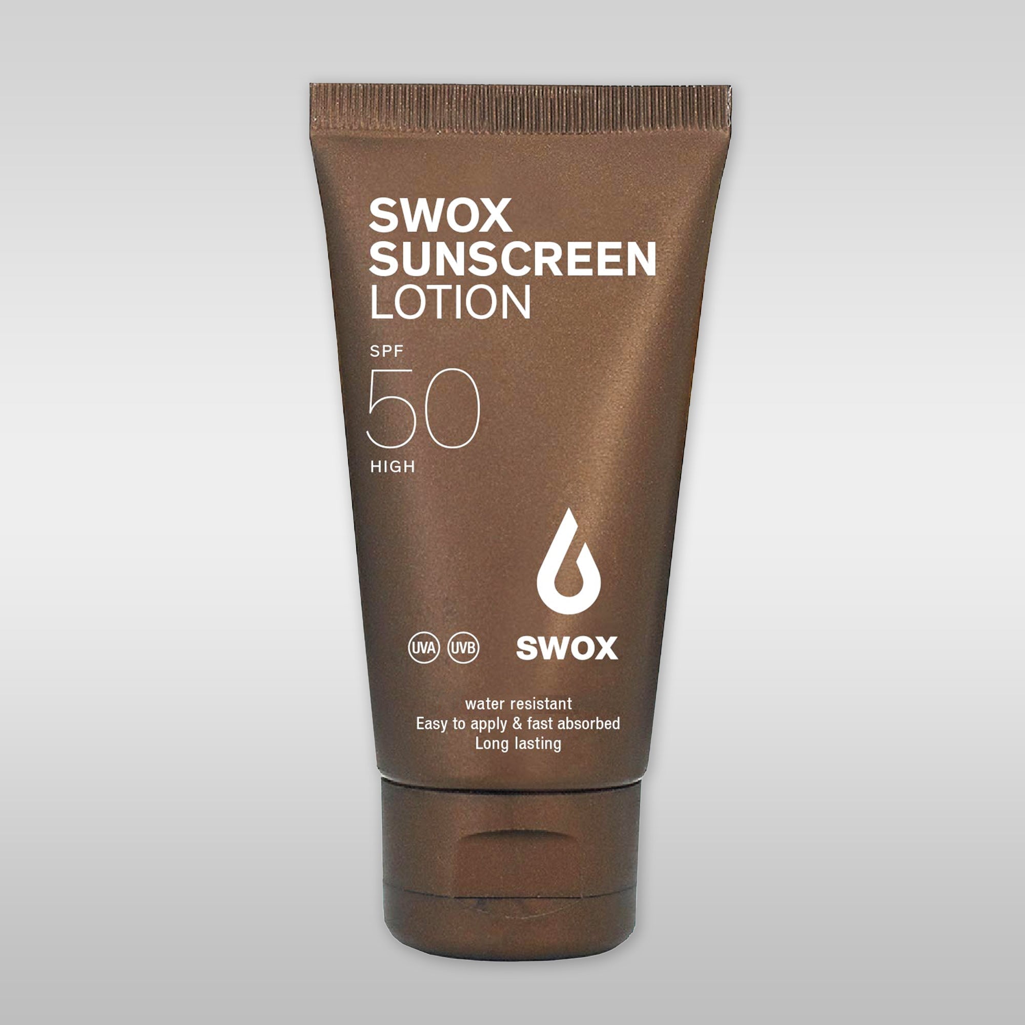 SWOX Sunscreen Sunprotection Sonnenschutz Sonnencreme Wasserfest Lotion 50 LSF50 50ml