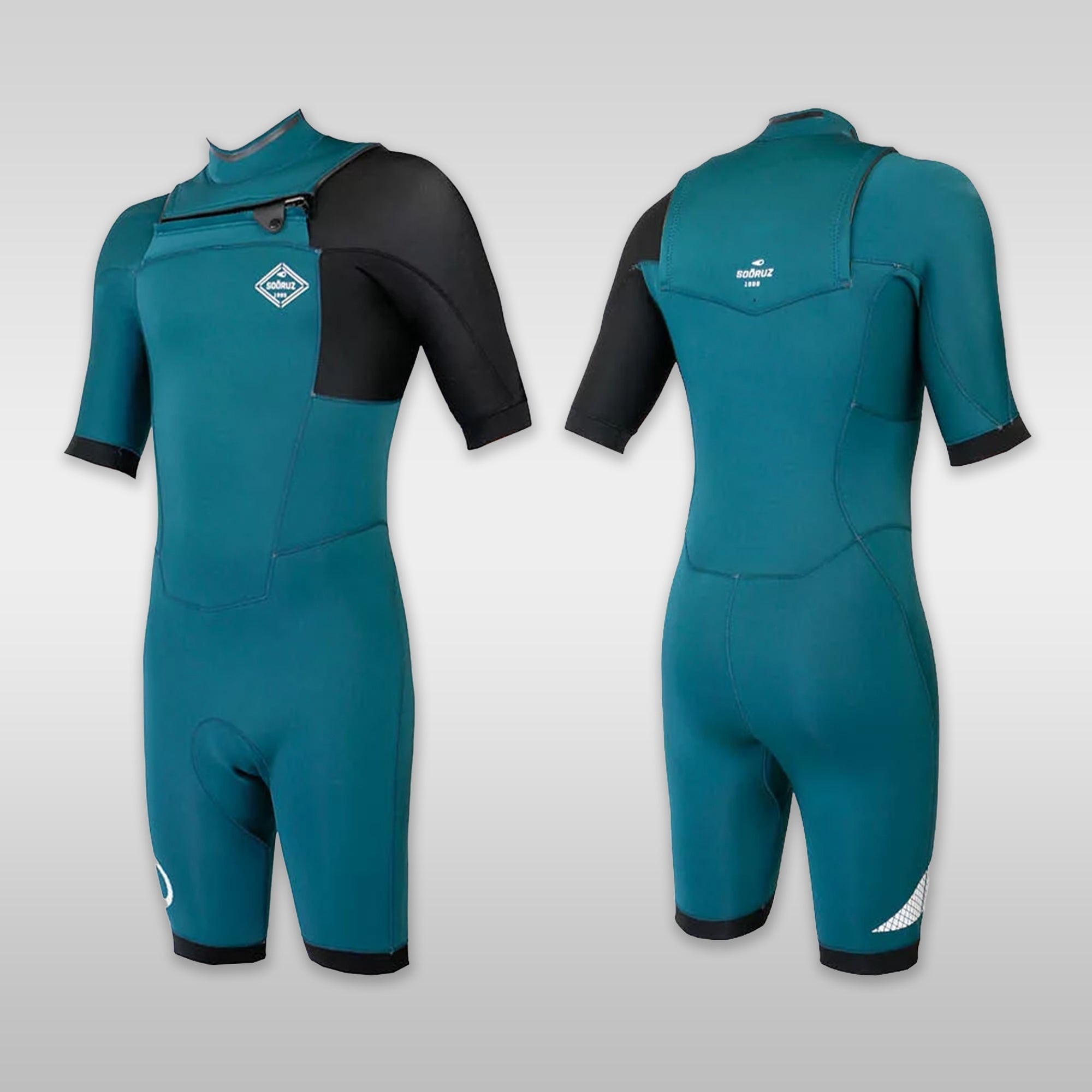 Soöruz Neoprenanzug Wetsuit Shorty  FIGHTER Shorty Front-Zip Blue 2/2