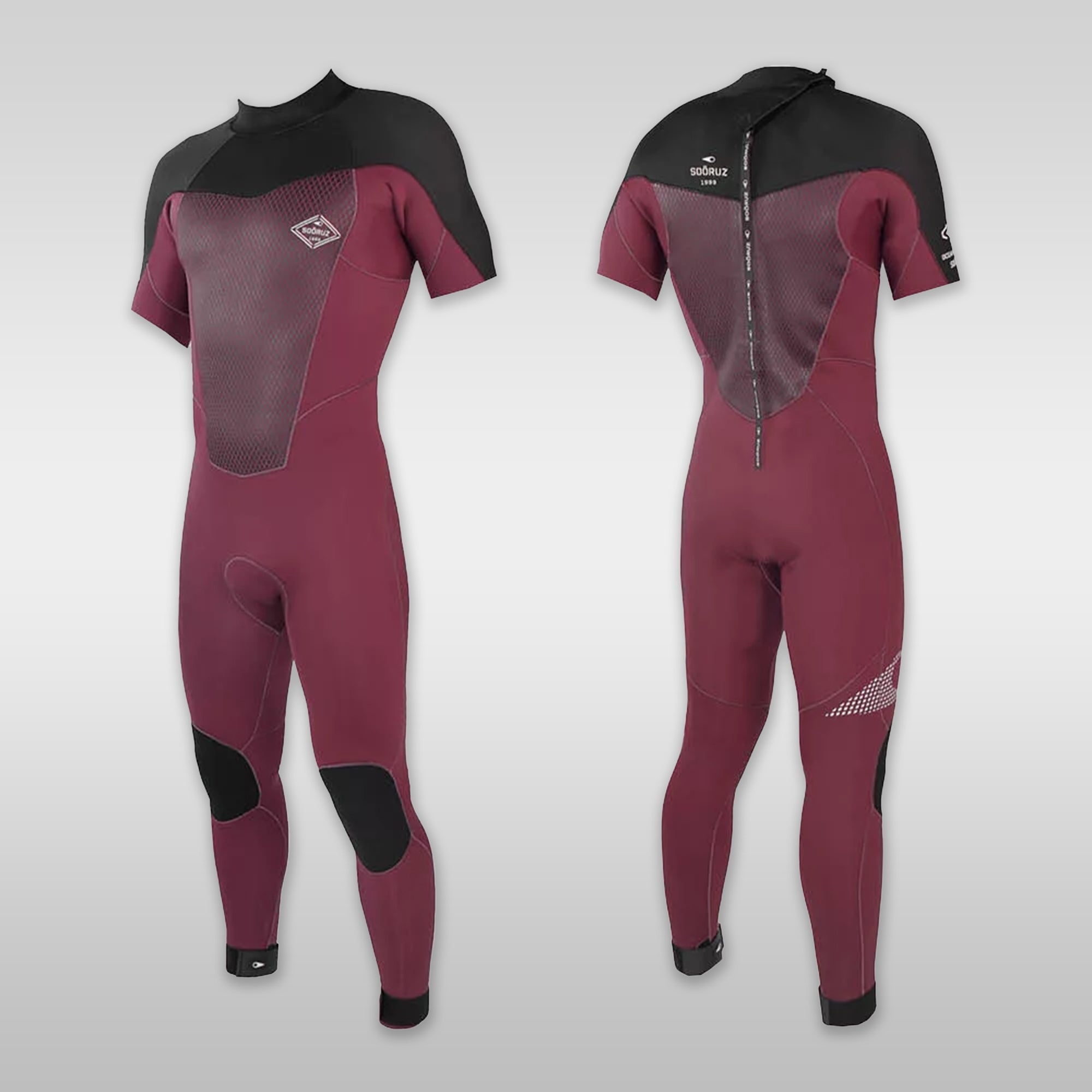 Soöruz Wetsuit Neoprenanzug FIGHTER Semidry SS Back-Zip Wine 3/2