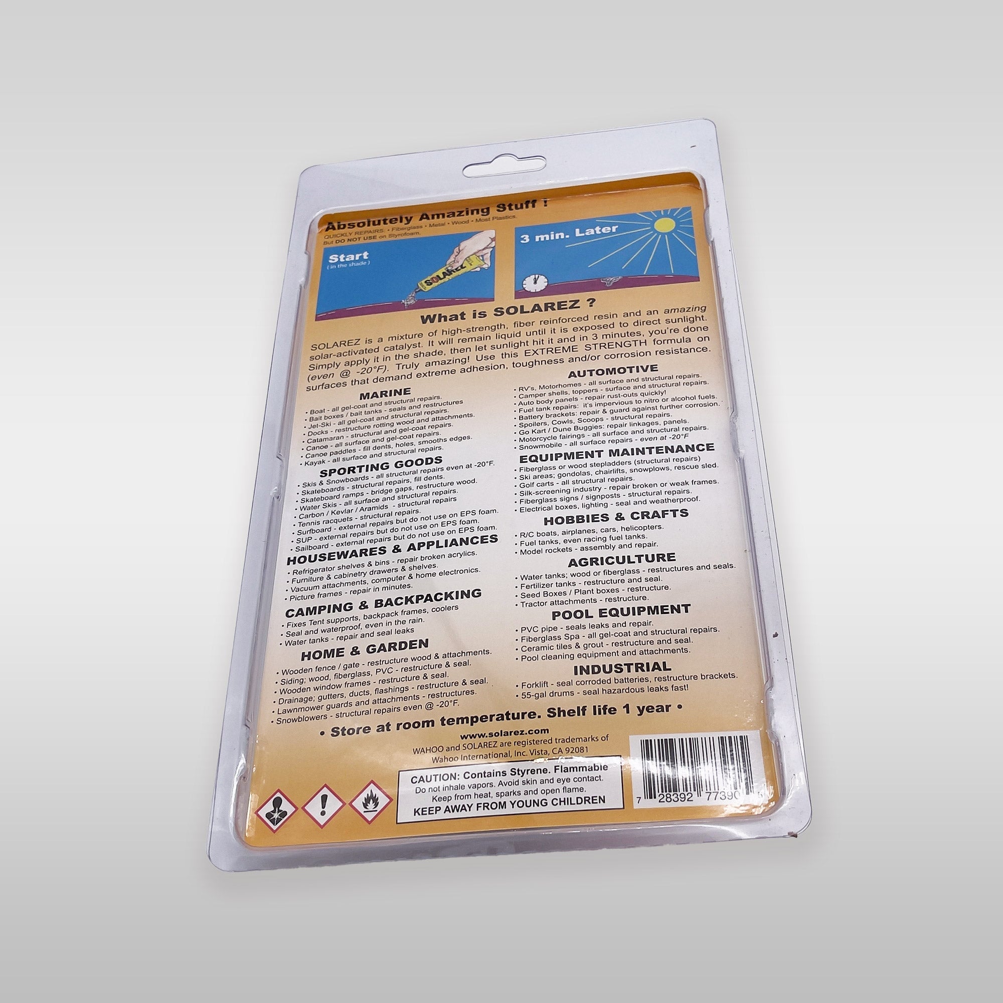 Solarez Vinyl Ester Extreme Repair 4fl. oz. 118ml Board Repair Solarez 