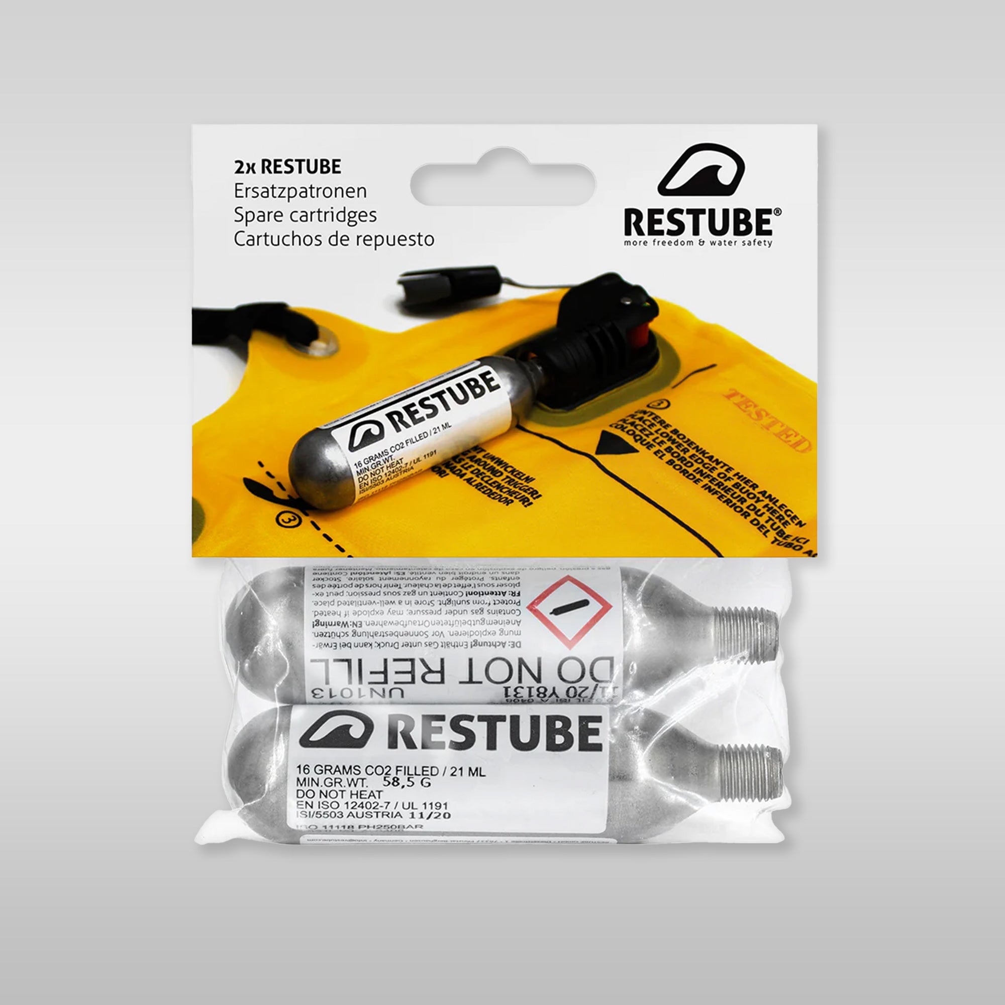 Restube CO2 replacement cartridges (16kg) Buoy Restube 