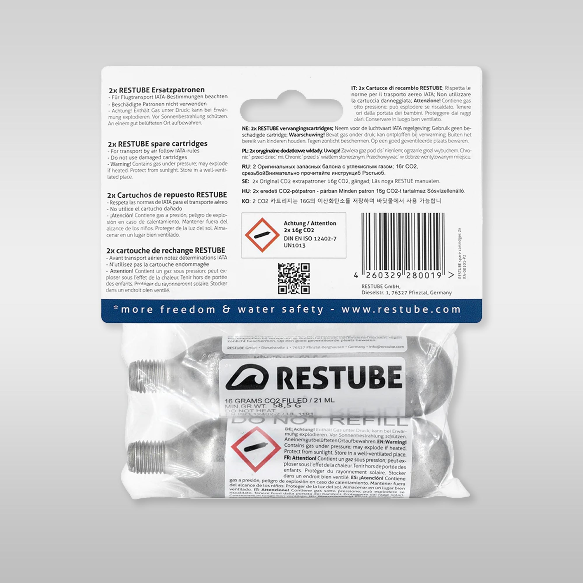 Restube CO2 replacement cartridges (16kg) Buoy Restube 